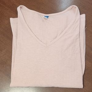 Ribbed Short Sleeved T Shirt